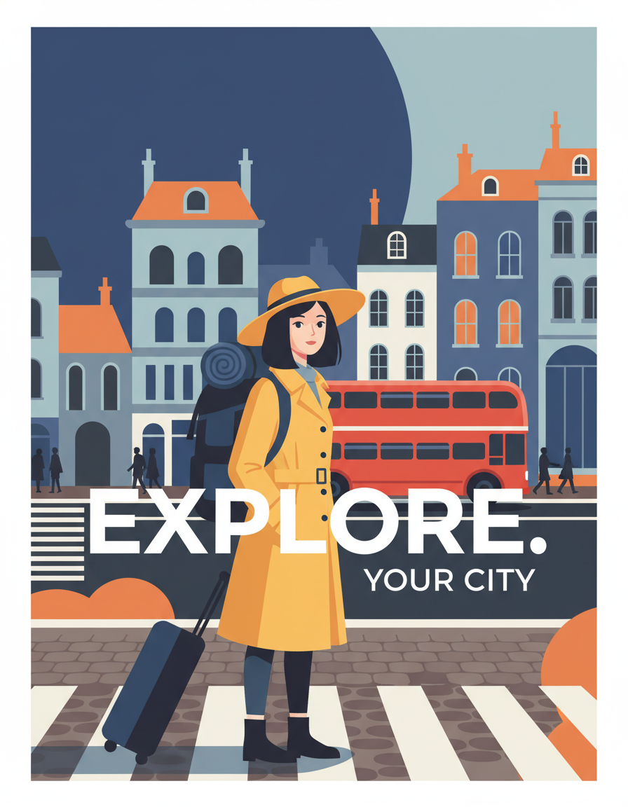 城市旅行海报